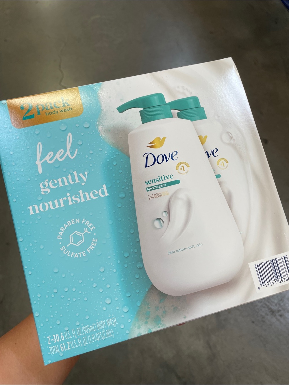 Dove Sensitive 24 Hrs Body Wash Pump 2-Pack